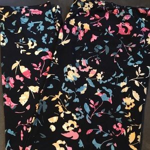 LuLaRoe TC2 Leggings NWOT, black with flowers